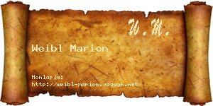 Weibl Marion névjegykártya